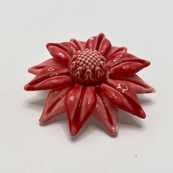 Vintage Acrylic Painted Flower Brooches (Set of 2) - Picture 5 of 12